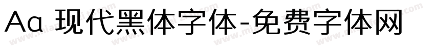 Aa 现代黑体字体字体转换